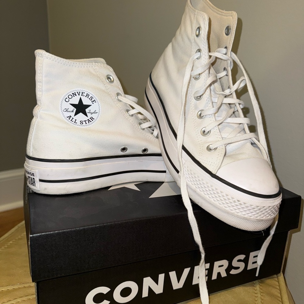 Converse White High Top Chuck Taylor All Star Sneakers